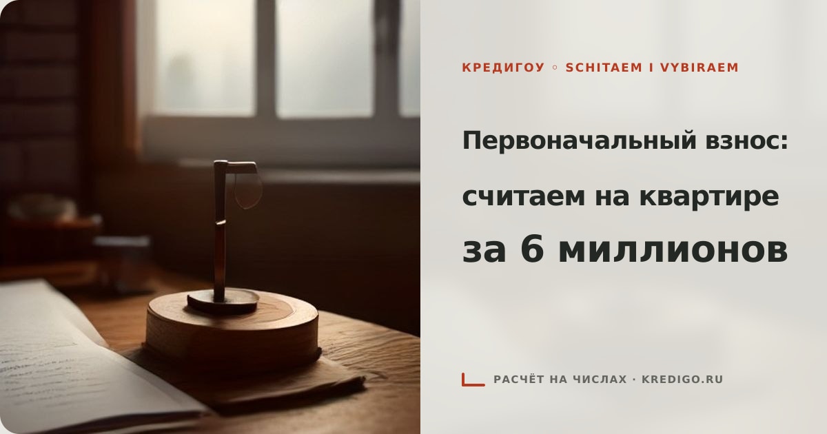 Иллюстрация к статье «Первоначальный взнос по льготной ипотеке: расчёт на 6 млн»